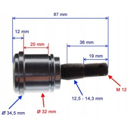 Lower wishbone ends atv 200 quad