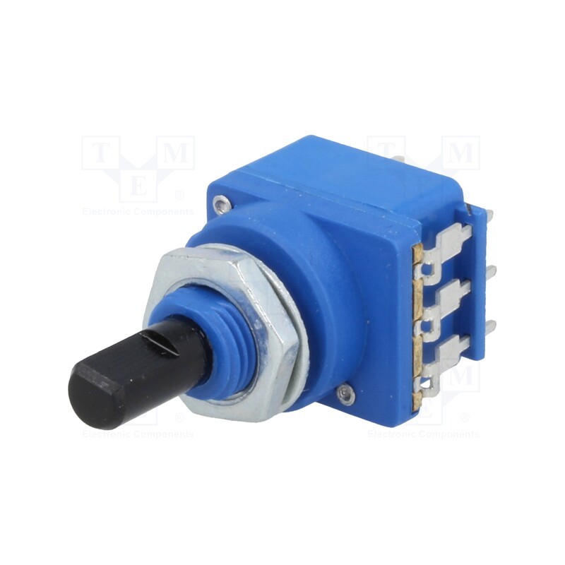1 pcs x SR PASSIVES - WH16BK-1-B500K - Potentiometer: shaft, 500kΩ, with push-push switch