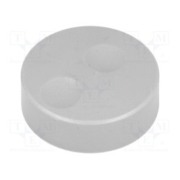 1 pcs x CLIFF - CL71660A - Knob, without pointer, plastic, Øshaft: 6mm, Ø39.6x13.5mm, grey