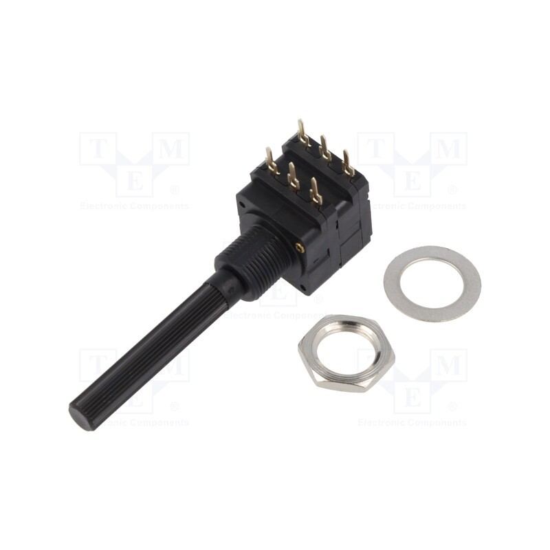 1 pcs x PIHER - PC16DH10IP06504A2020TA - Potentiometer: shaft, 500kΩ, 200mW, THT, 6mm, plastic, stereo