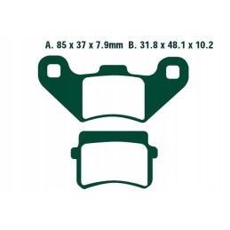 Front pads adly 300 pgo br 150 200 250 bugrider