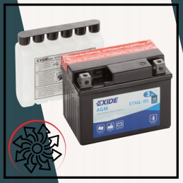 Battery for quad 3ah exide agm etx4l bs atv efficient durable durable