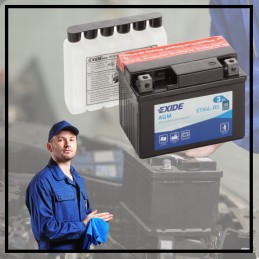 Battery for quad 3ah exide agm etx4l bs atv efficient durable durable