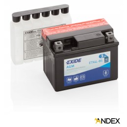 Battery for quad 3ah exide agm etx4l bs atv efficient durable durable
