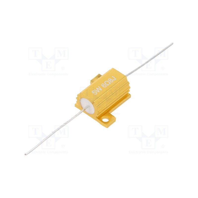1 pcs x SR PASSIVES - AHP5W-6R8J - Resistor: wire-wound, with heatsink, 6.8Ω, 5W, ±5%, 50ppm/°C, axial
