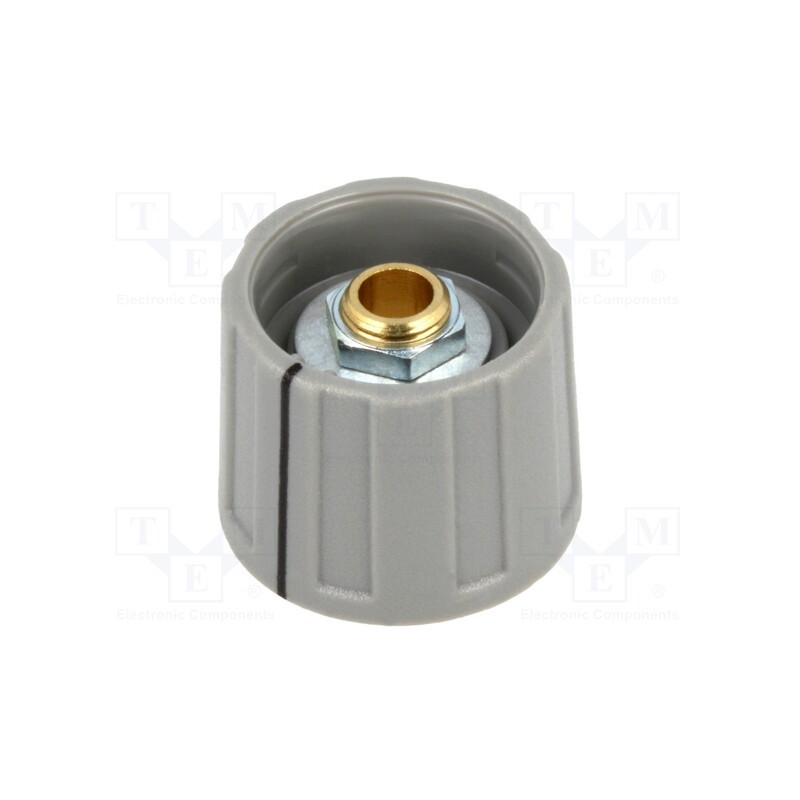 1 pcs x OKW - A2620068 - Knob, with pointer, ABS, Øshaft: 6mm, Ø20x15.5mm, grey, A2620, A4120