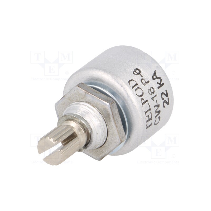 1 pcs x TELPOD - PC-199-18-22K-P6 - Potentiometer: shaft, single turn, 22kΩ, 1W, ±20%, 6mm, linear, THT