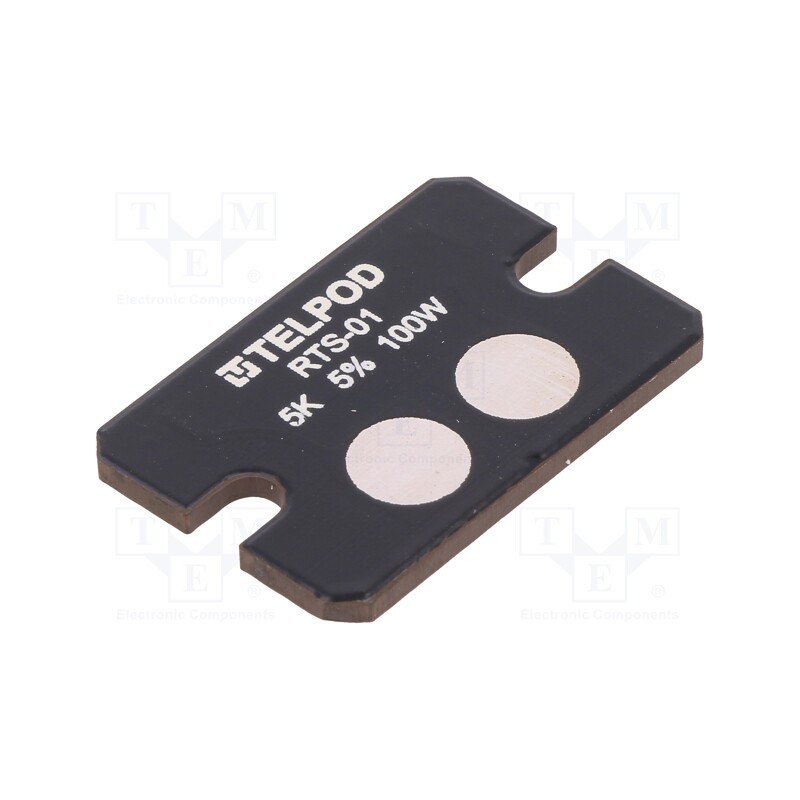 1 pcs x TELPOD - RTS-01-100-5K-5-1 - Resistor: thick film, screw, 5kΩ, 100W, ±5%, 38x25x2mm, 100ppm/°C