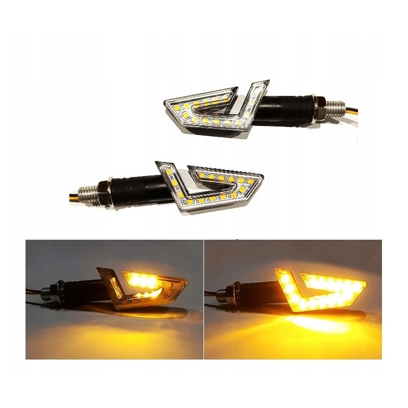 Dynamic floating LED turn signals, 15 LEDs