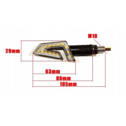 Dynamic floating LED turn signals, 15 LEDs