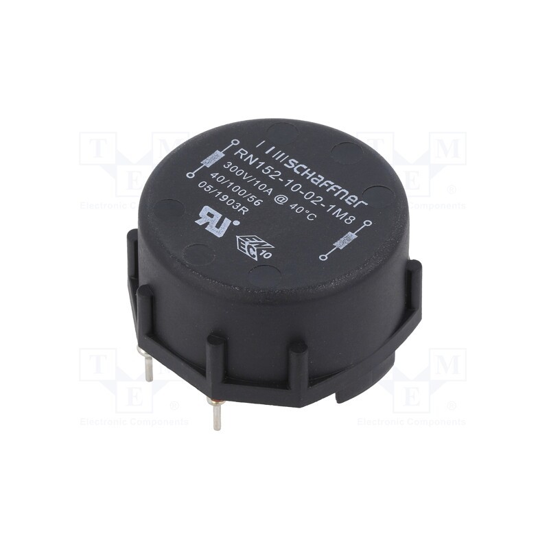 1 pcs x SCHAFFNER - RN152-10-02-1M8 - Inductor: wire with current compensation, THT, 1.8mH, 10A, 14mΩ
