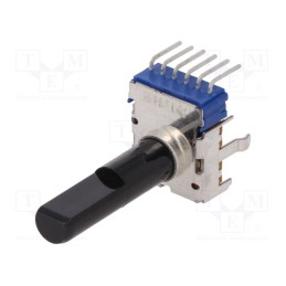 1 pcs x ALPS - RK12L123000E - Potentiometer: shaft, 50mW, 50kΩ, ±20%, 300°, for PCB, Shaft: 6mm