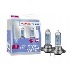 M tech powertec super white h7 55w 12v x2 bulbs