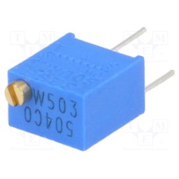 1 pcs x BOURNS - 3266W-1-503LF - Potentiometer: mounting, multiturn, 50kΩ, 250mW, ±10%, linear, THT