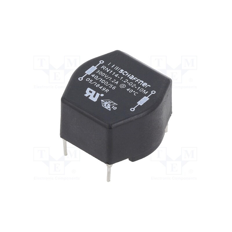1 pcs x SCHAFFNER - RN114-1.2-02-10M - Inductor: wire with current compensation, THT, 10mH, 1.2A, 195mΩ