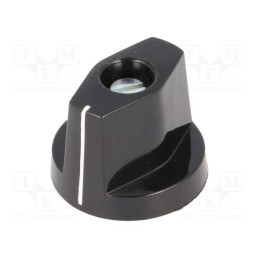 1 pcs x MENTOR - 353.61 - Knob, with flange,with pointer, plastic, Øshaft: 6mm, Ø14x19mm