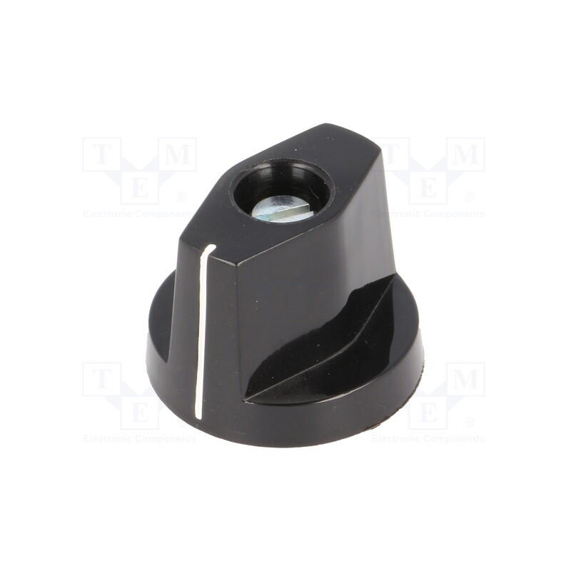 1 pcs x MENTOR - 353.61 - Knob, with flange,with pointer, plastic, Øshaft: 6mm, Ø14x19mm