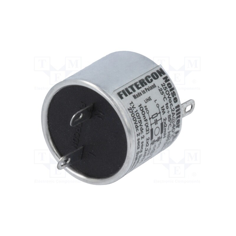 1 pcs x FILTERCON - FD414-2 - Filter: anti-interference, Cx: 100nF, Cy: 2.2nF, 2mH, Ioper.max: 1A