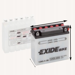 Battery for quad 5 5 ah exide 12n5 5 3b atv for motorcycle durable