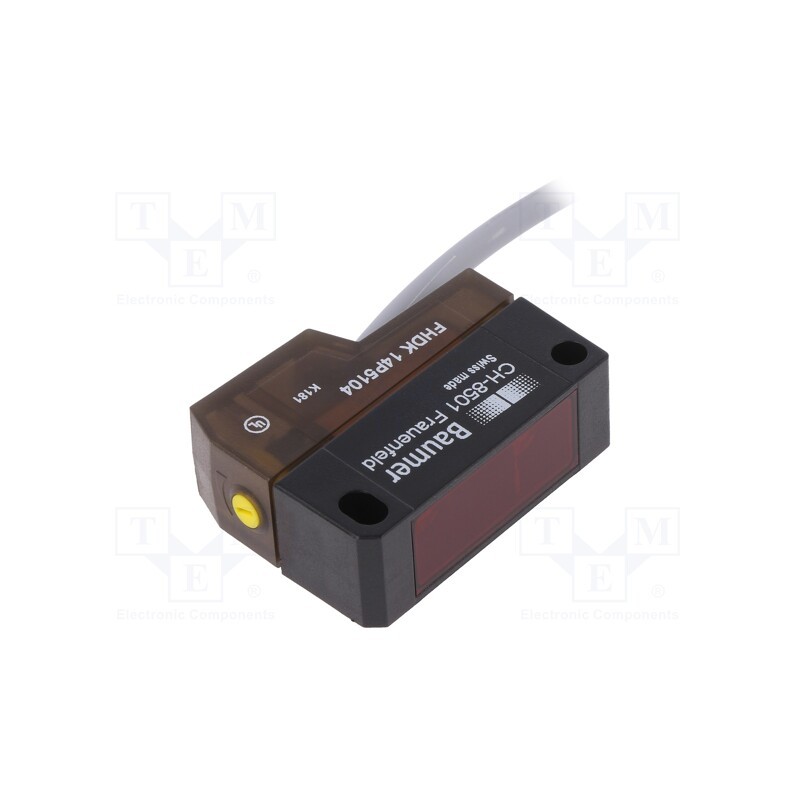 1 pcs x BAUMER - FHDK 14P5104 - Sensor: photoelectric, Range: 30÷500mm, PNP, DARK-ON,LIGHT-ON