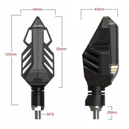 2x LED turn signal for a 18w quad scooter motor