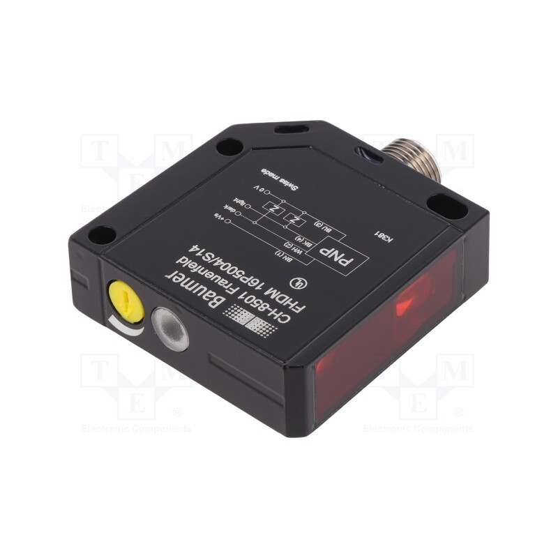 1 pcs x BAUMER - FHDM 16P5004/S14 - Sensor: photoelectric, Range: 20÷600mm, PNP, DARK-ON,LIGHT-ON
