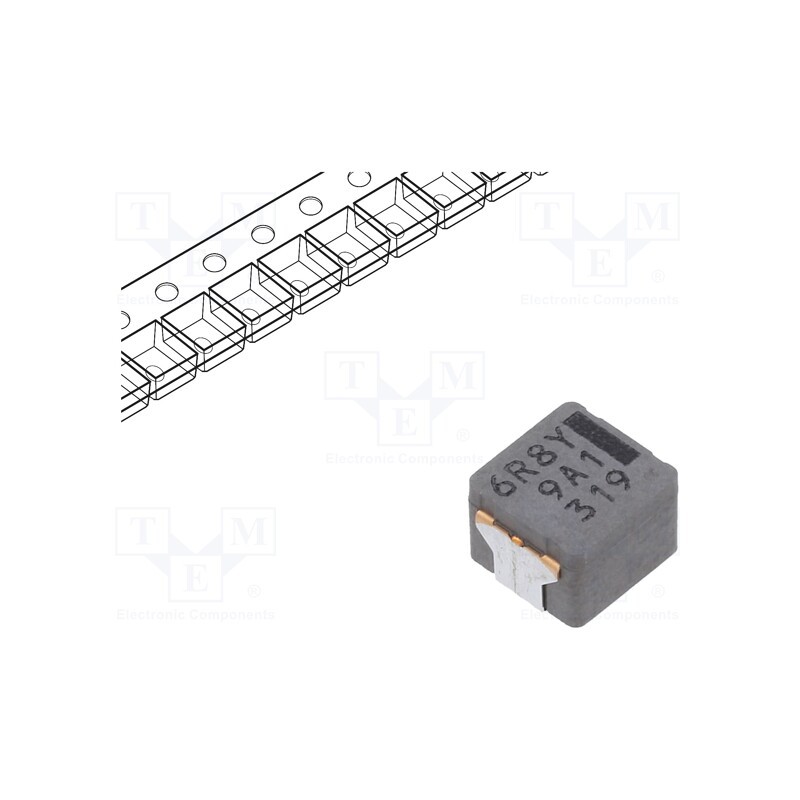 1 pcs x PANASONIC - ETQP5M6R8YFM - Inductor: wire, SMD, 6.8uH, 12.1A, 26.7mΩ, ±20%, 7.5x7x5.4mm, ETQP5M