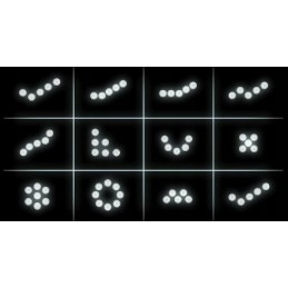 Direction indicator, orange light, 12 LED eyes
