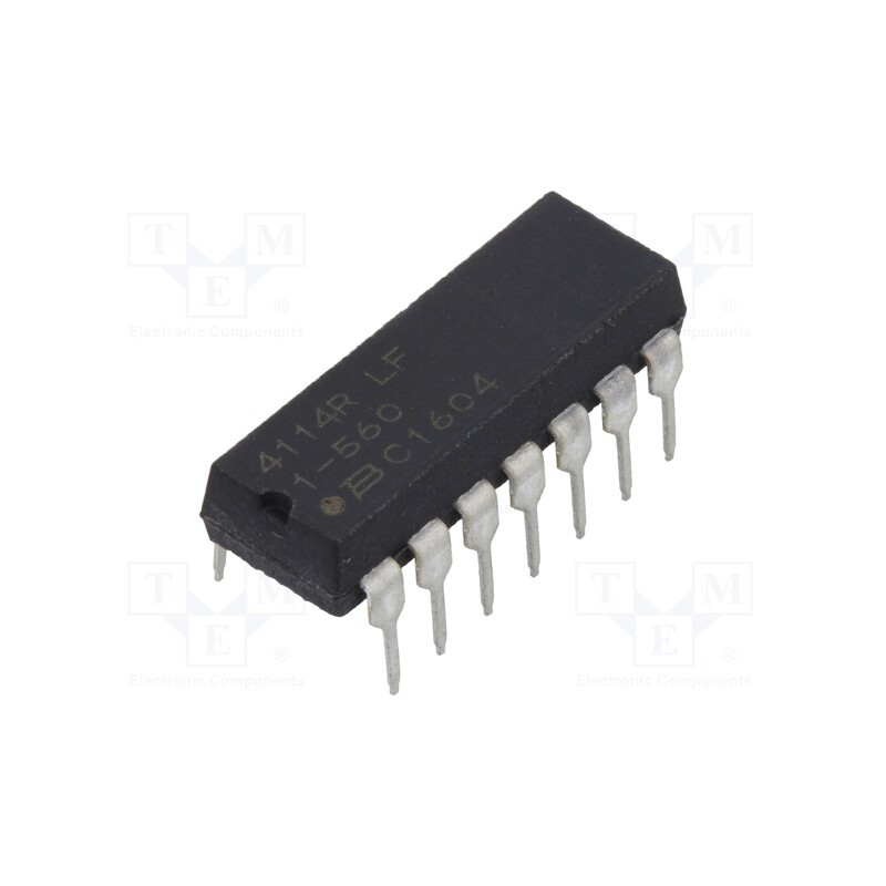 1 pcs x BOURNS - 4114R-1-560LF - Resistor network: Y, THT, 56Ω, ±2%, No.of resistors: 7, -55÷125°C