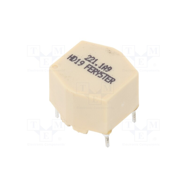1 pcs x FERYSTER - DTS-12,5/0,22/1,9-CH - Inductor: wire, THT, 220uH, 1.9A, 20mΩ, 230VAC, 10x15mm, -20÷50%