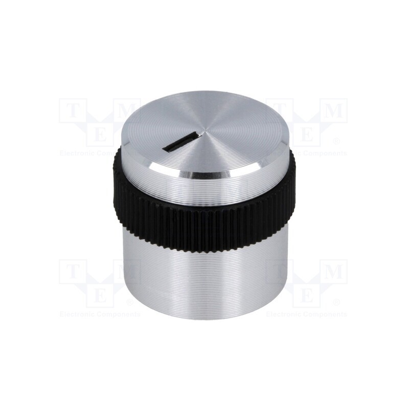 1 pcs x OKW - A1416449 - Knob, with pointer, aluminium,plastic, Øshaft: 4mm, Ø15.9x15mm