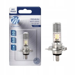 HS1 LED PX43T bulb, white, motor scooter, motorcycle, quad