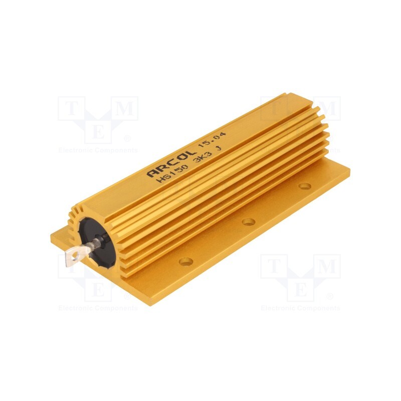 1 pcs x ARCOL - HS150 3K3 J - Resistor: wire-wound, with heatsink, screw, 3.3kΩ, 150W, ±5%