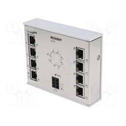 1 pcs x Beckhoff Automation - CU1128 - Communication, Number of ports: 8, 24VDC, for DIN rail mounting