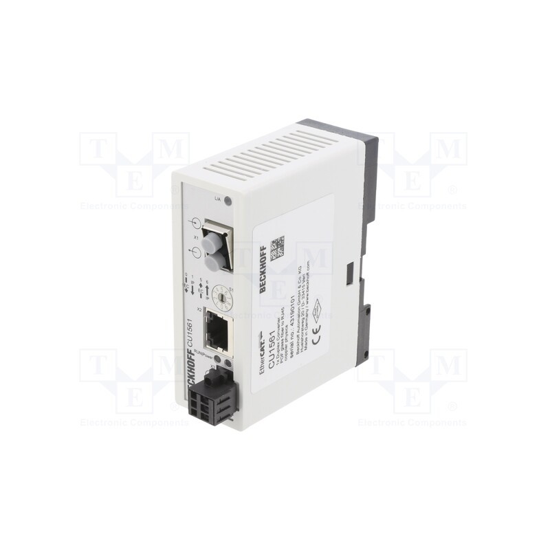 1 pcs x Beckhoff Automation - CU1561 - Media converter, ETHERNET/EtherCAT/single-mode fiber, 24VDC