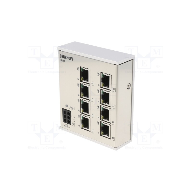 1 pcs x Beckhoff Automation - CU2008 - Switch Ethernet, unmanaged, Number of ports: 8, 24VDC, RJ45, IP20