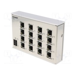 1 pcs x Beckhoff Automation - CU2016 - Switch Ethernet, unmanaged, Number of ports: 16, 24VDC, RJ45, IP20