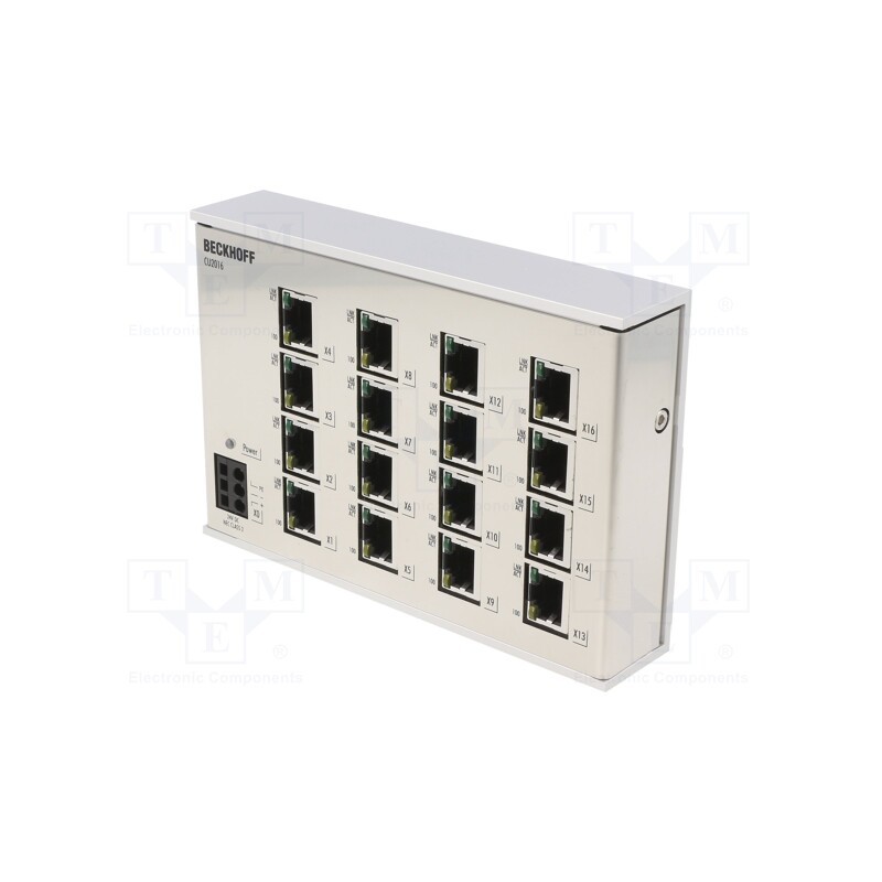 1 pcs x Beckhoff Automation - CU2016 - Switch Ethernet, unmanaged, Number of ports: 16, 24VDC, RJ45, IP20