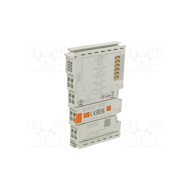 1 pcs x Beckhoff Automation - EL6021 - Communication, full duplex,half duplex,RxD,TxD, RS422/RS485