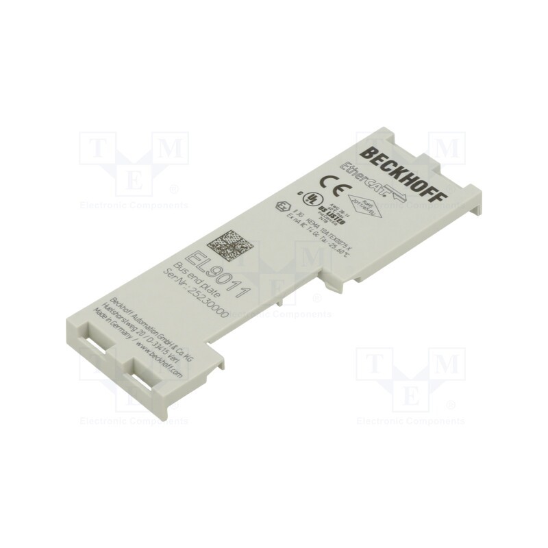 1 pcs x Beckhoff Automation - EL9011 - Bus end terminal, RJ45, IP20, 100Mbps, EtherCAT, -25÷60°C