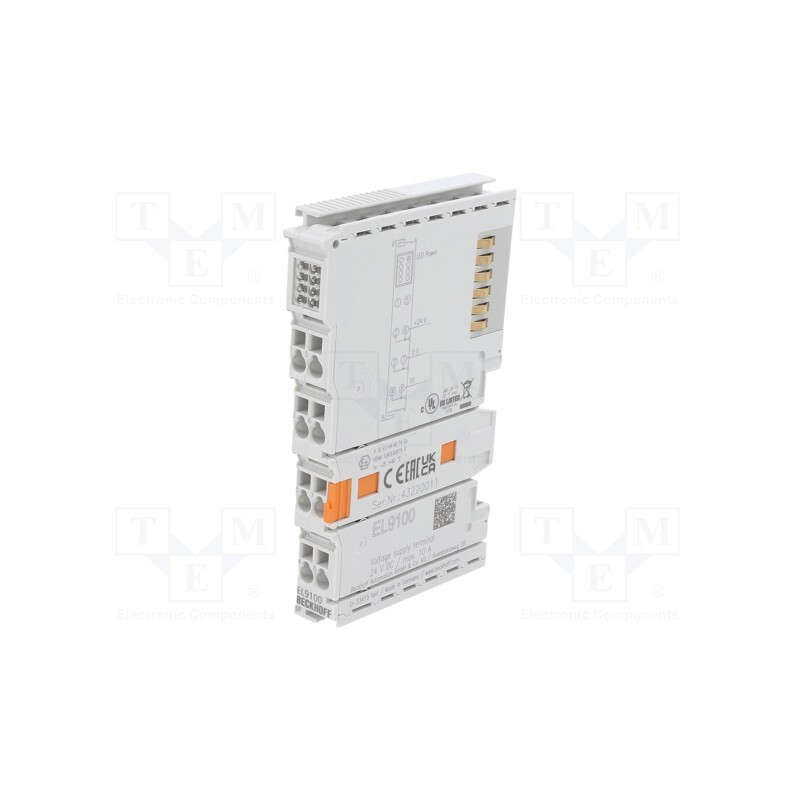 1 pcs x Beckhoff Automation - EL9100 - Mains, 24VDC, IP20, EtherCAT, LED status indicator, -25÷60°C