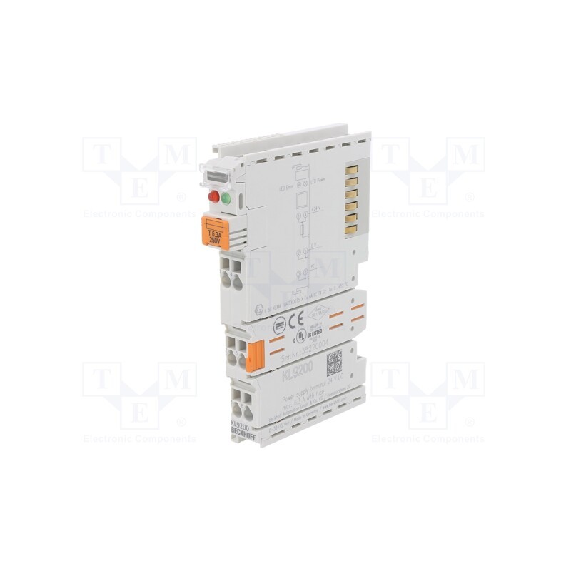 1 pcs x Beckhoff Automation - KL9200 - Mains, 24VDC, IP20, 15x100x70mm, 6.3A, -25÷60°C