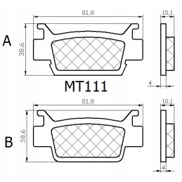 Brake pads honda trx 400 500 680 fourtrax