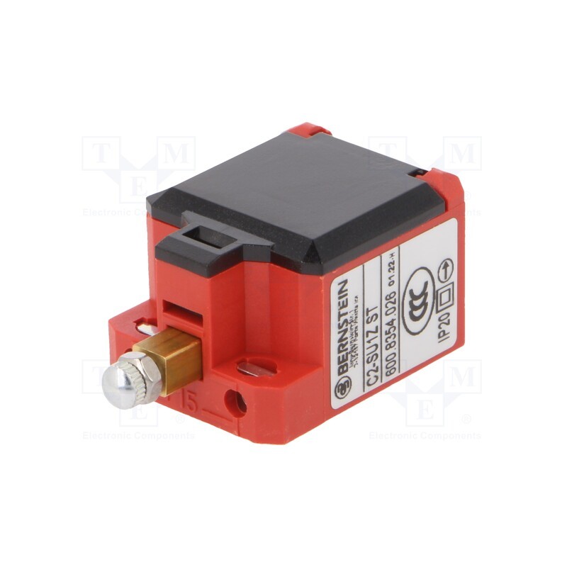 1 pcs x BERNSTEIN AG - C2-SU1Z ST - Limit switch, NO + NC, 10A, max.240VAC, rectangle 8,5x3,5mm, IP20
