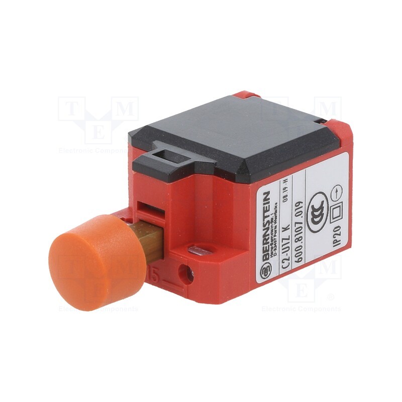 1 pcs x BERNSTEIN AG - C2-U1Z K - Limit switch, NO + NC, 10A, max.240VAC, rectangle 8,5x3,5mm, IP20