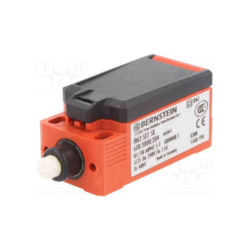 1 pcs x BERNSTEIN AG - IN62-SE2 SK - Limit switch, NO x2, 5A, max.240VAC, max.24VDC, M20, IP66, -30÷75°C