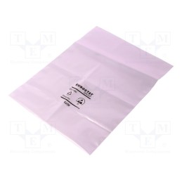 100 pcs x EUROSTAT GROUP - 20-007-0608 - Protection bag, ESD, L: 203mm, W: 152mm, Thk: 50um, polyetylene, pink