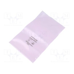 100 pcs x EUROSTAT GROUP - 20-011-0508 - Protection bag, ESD, L: 203mm, W: 127mm, Thk: 90um, polyetylene, pink