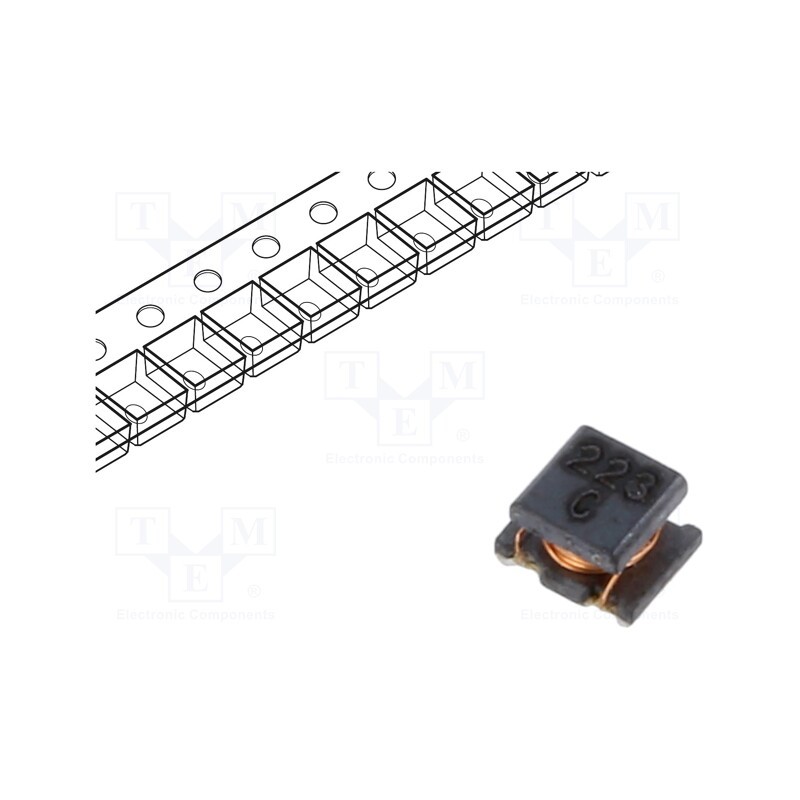 1 pcs x MURATA - 82223C - Inductor: wire, SMD, 22uH, 320mA, 0.92Ω, -40÷85°C, ±10%, 8200