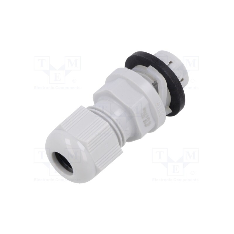 1 pcs x TE Connectivity - EP-SIG-SZ16-LGR-B - Cable gland, M16, IP68, polyamide, light grey, push-in, Entrelec